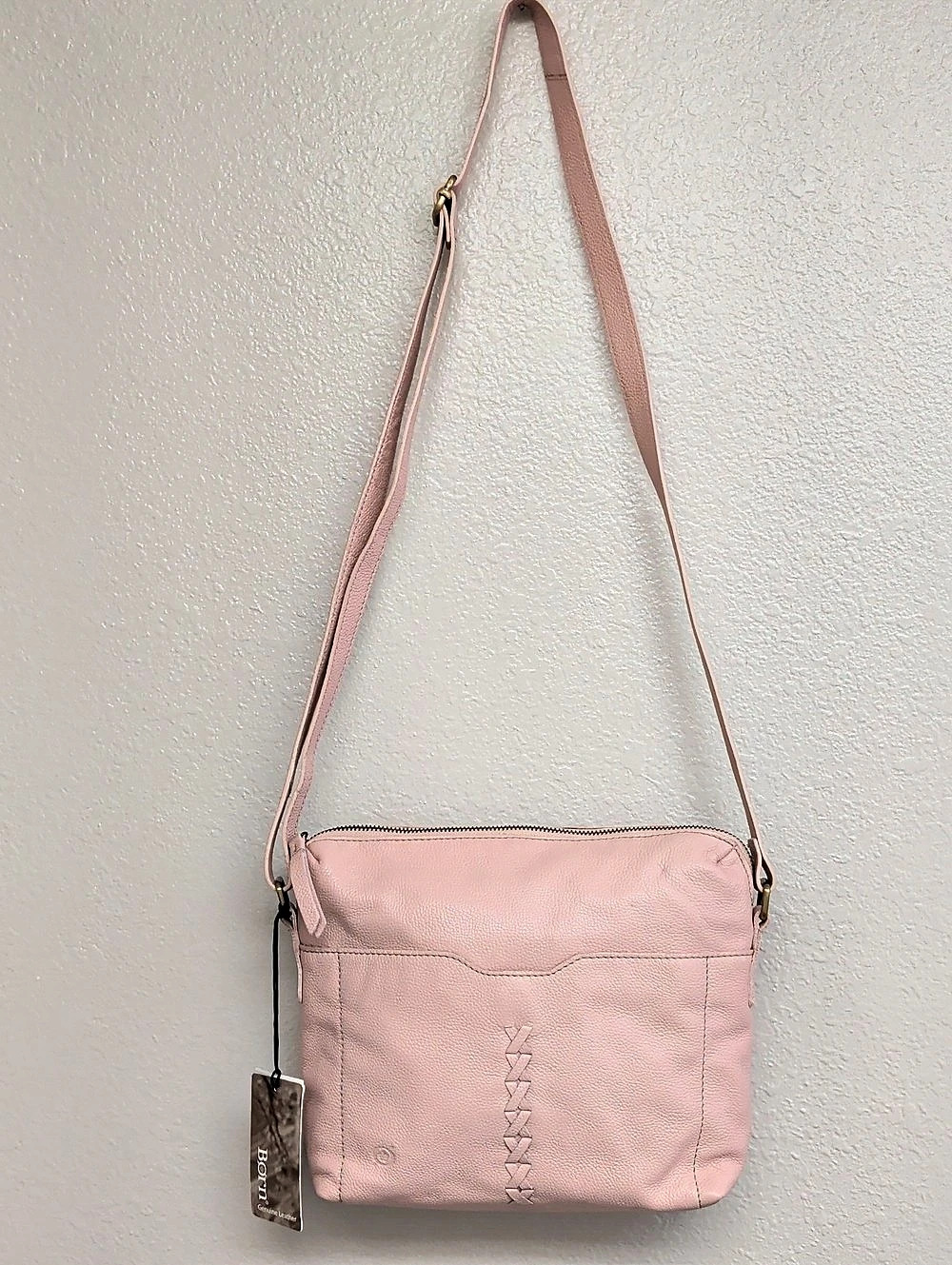 Born Genuine leather crossbody bag In Blush Pink NWT
